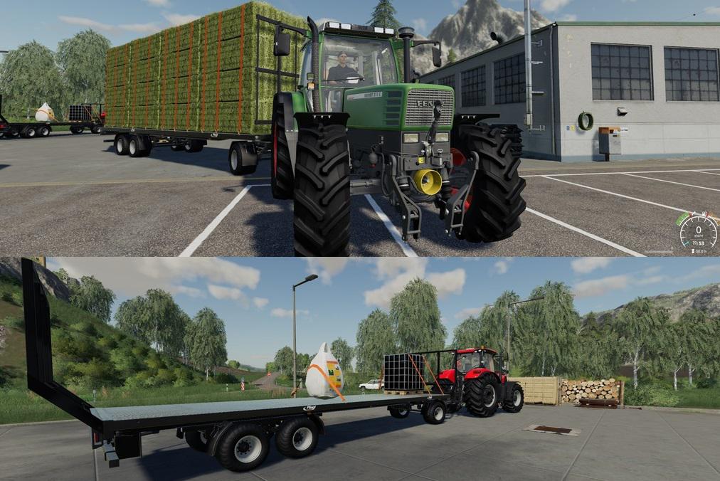 Fliegl DPW 180 Quaderballen Autoload v1.0 FS19 Farming Simulator 22 мод FS 19...