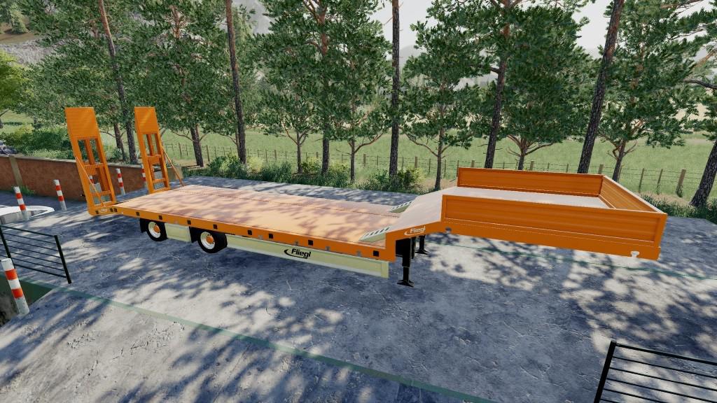 Fliegl Low Loader v1.0.0.0 FS19 Farming Simulator 22 мод FS 19 МОДЫ.