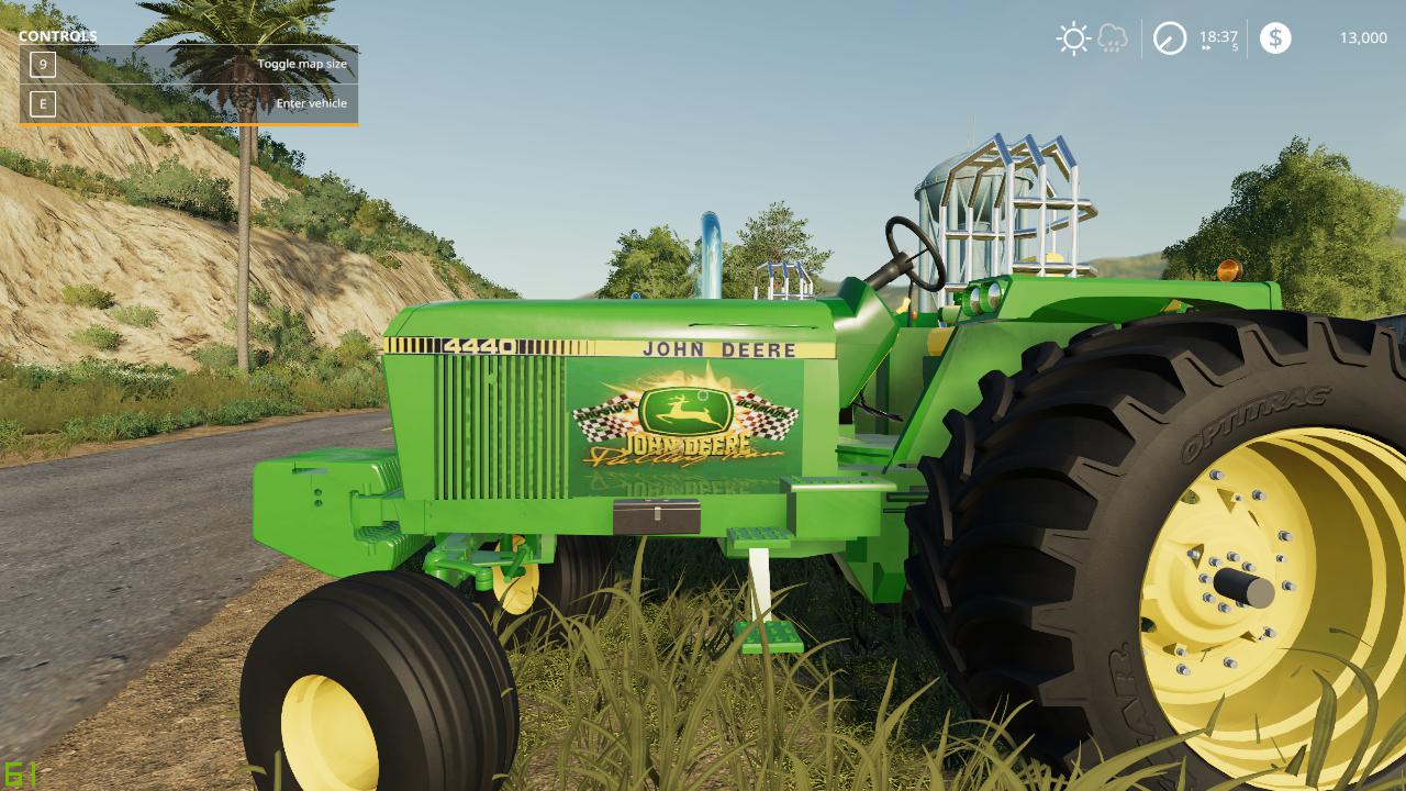 John Deere 4440 для симулятора фермерства 19 Мощность: 750 Максимальная ско...