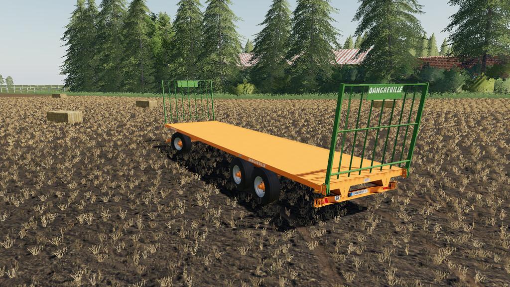 Bale Trailer Dangreville v1.0.0.0 FS19 Farming Simulator 22 мод FS 19 МОДЫ.