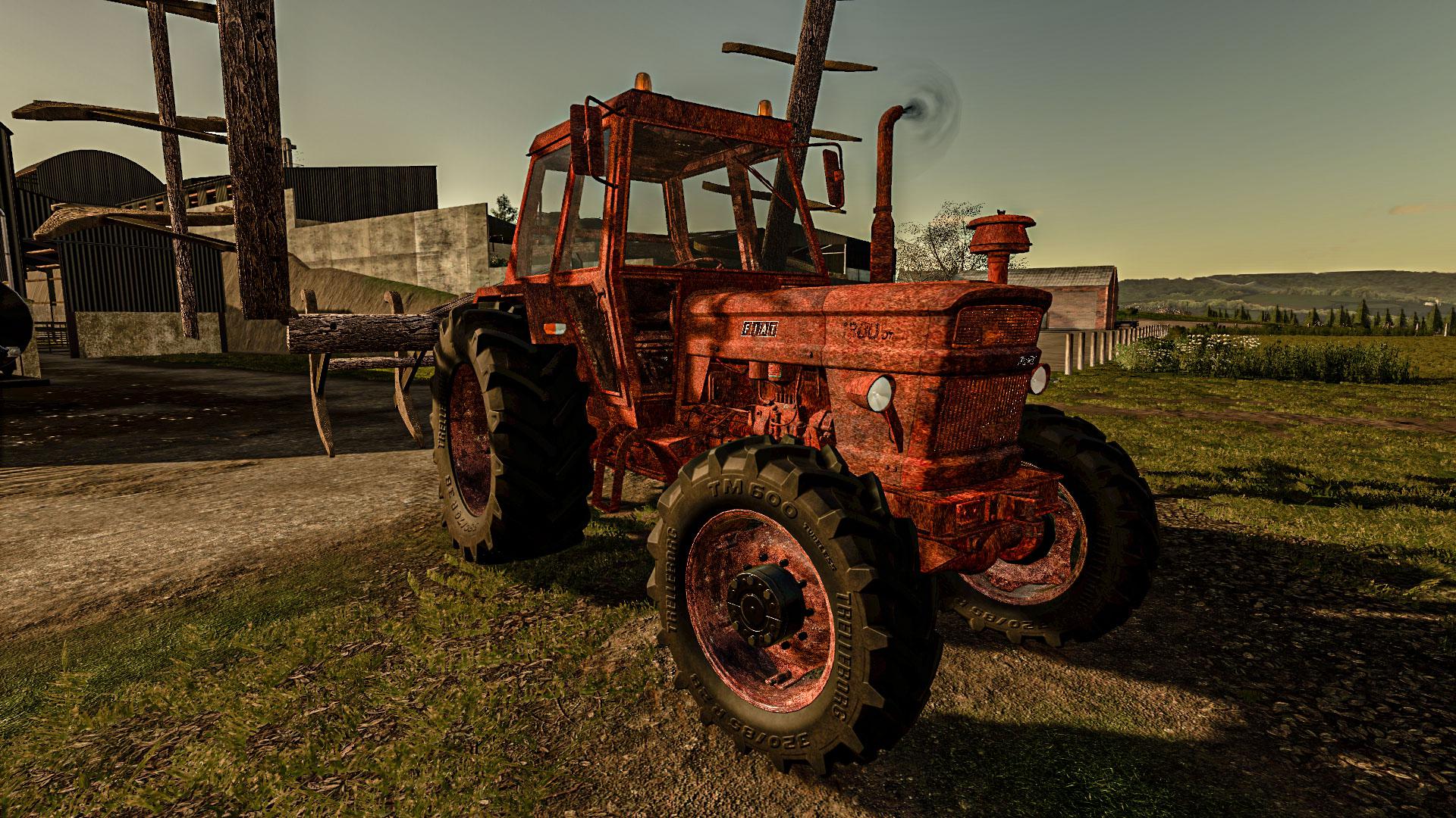 Ржавый трактор со старым плугом v1.0 FS19 Farming Simulator 22 мод FS 19 МО...