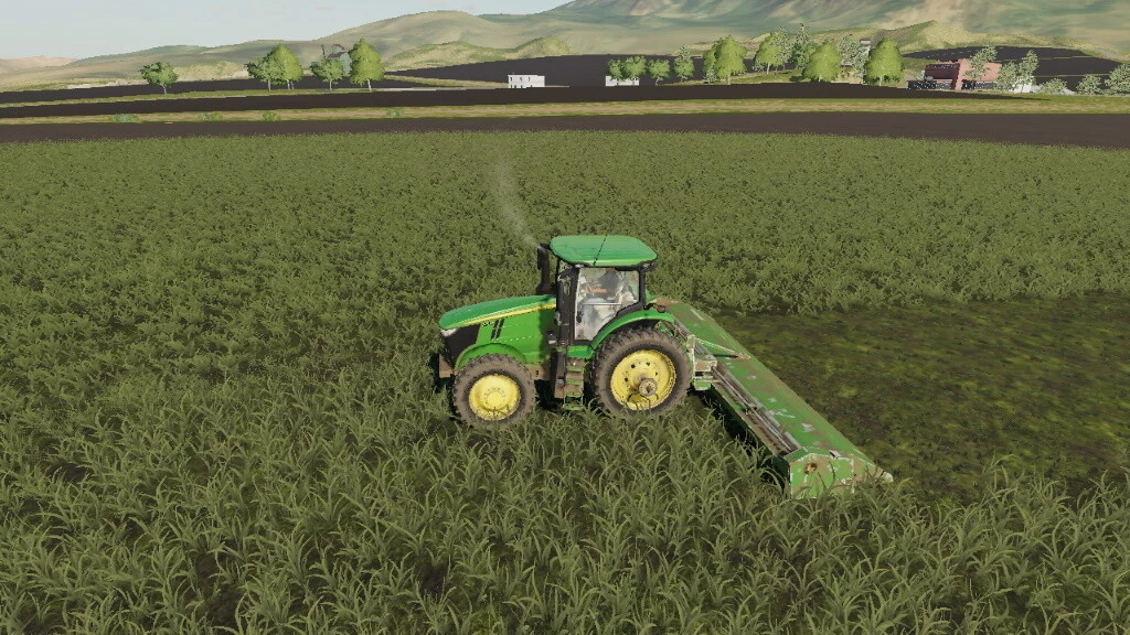 Косилка с цепом John Deere 520 v1.0 FS19 Farming Simulator 22 мод FS 19 М.....