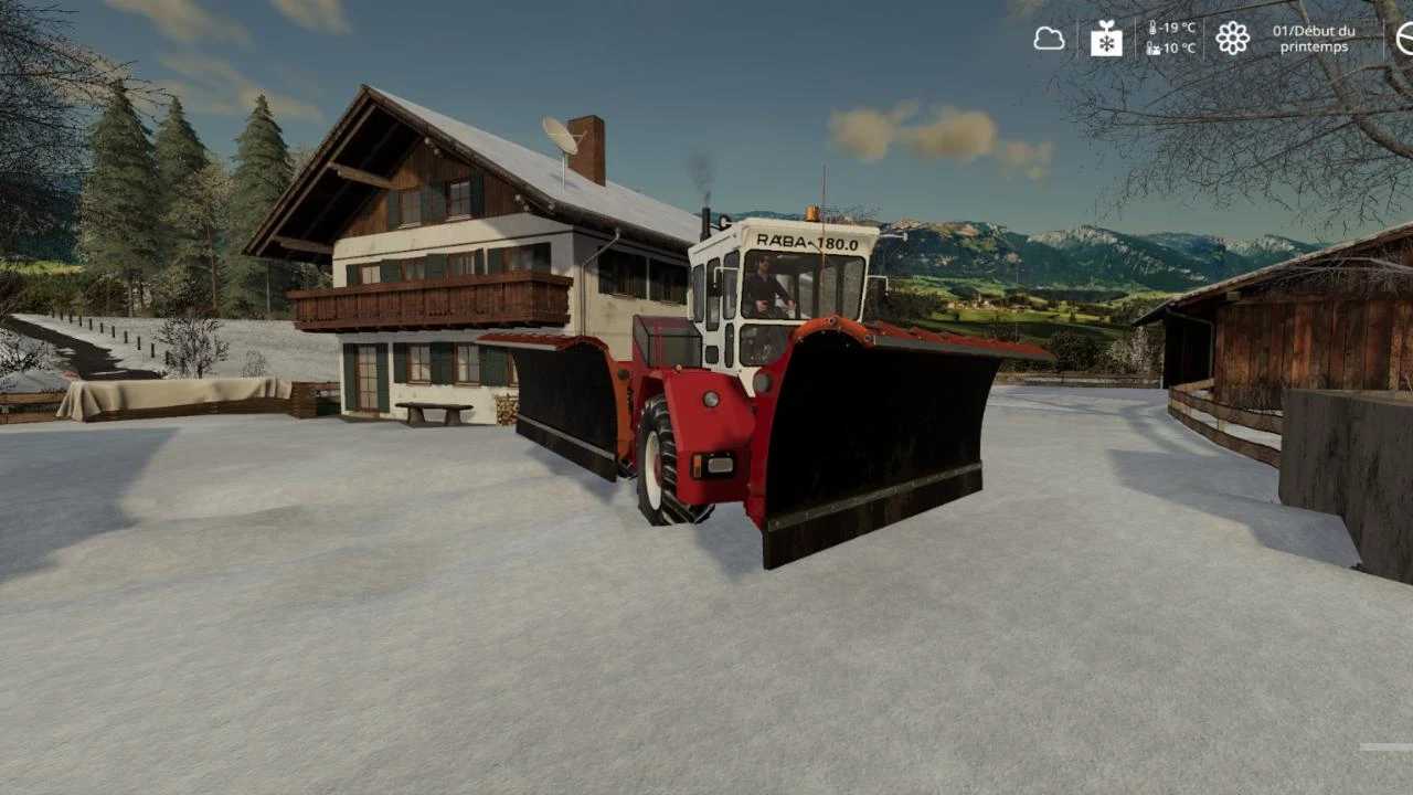 Снегоочиститель Raba 180 v1.0 FS19 Farming Simulator 22 мод FS 19 МОДЫ.